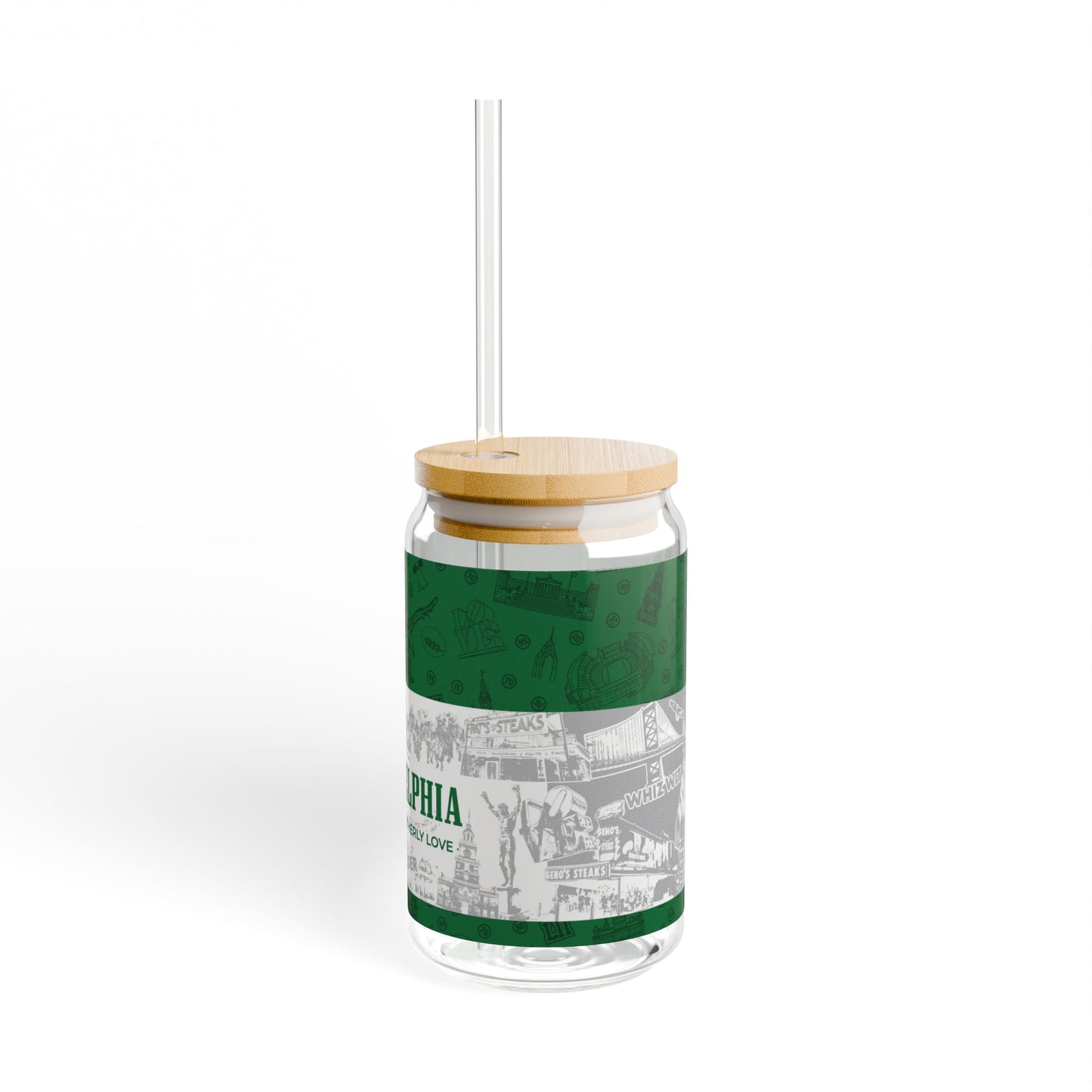 BPA free Philly's glass sipper