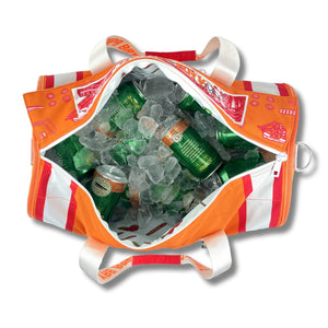 Duffle-cooler-bag-with-cans-&-ice