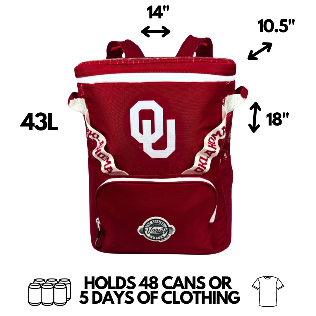 Cooler Back Packs for University of Oklahoma with Size