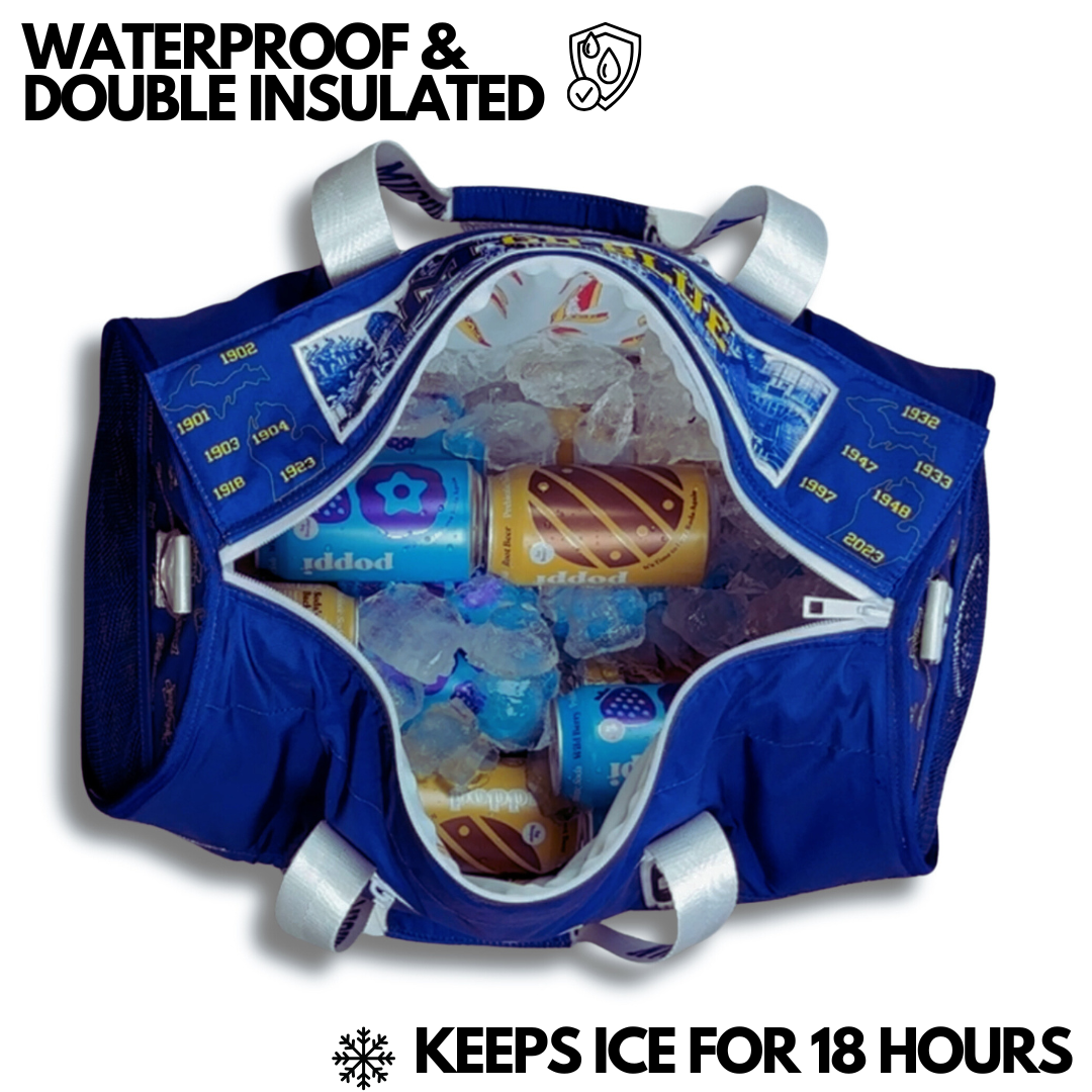 University of Michigan Duffle Cooler With Cans & Ice