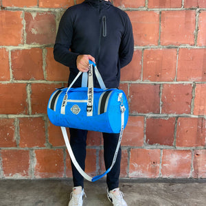 A-man-showing-Carolina-Duffle-Cooler-with-pride
