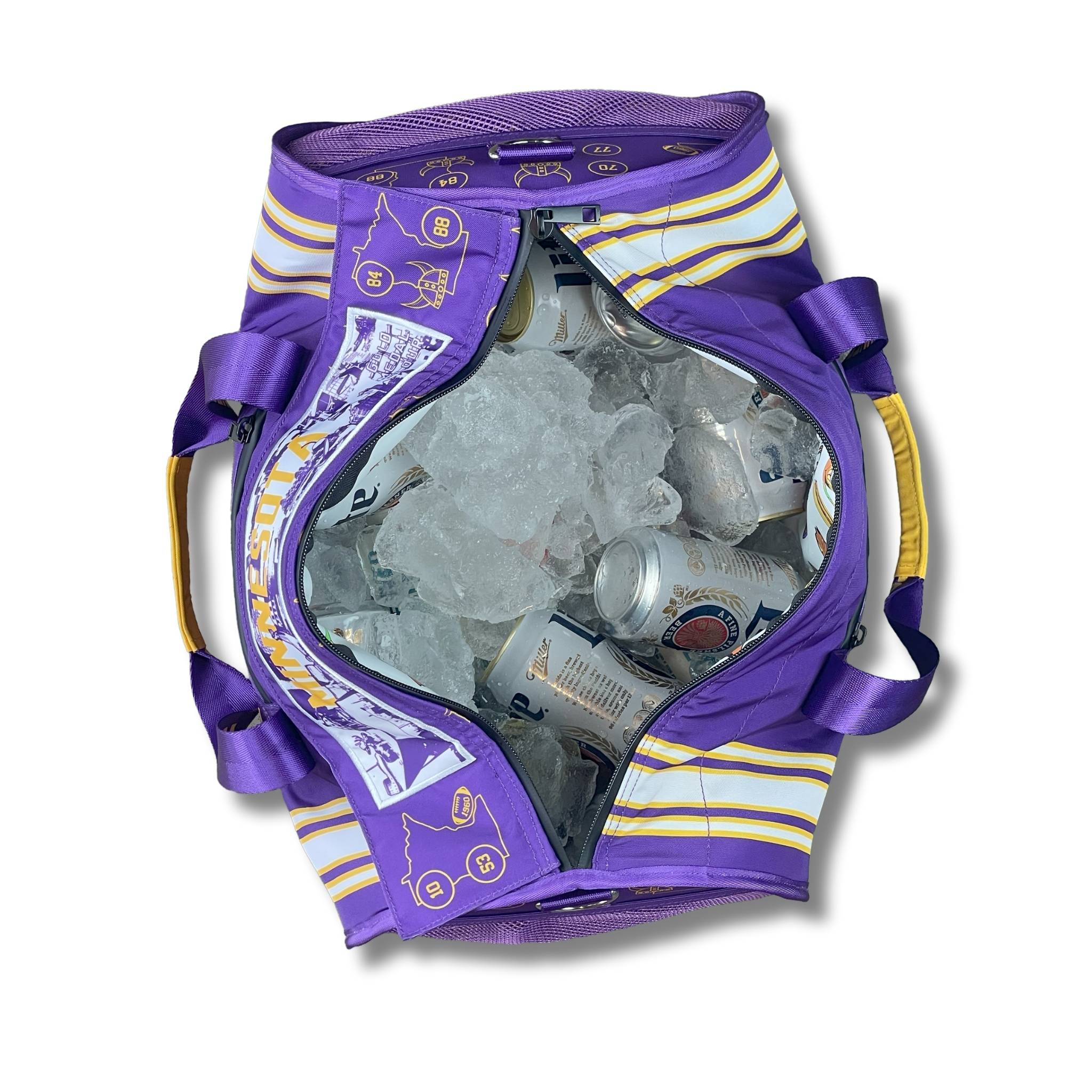 Minnesota-duffle-cooler-bag-with-cans-&-ice
