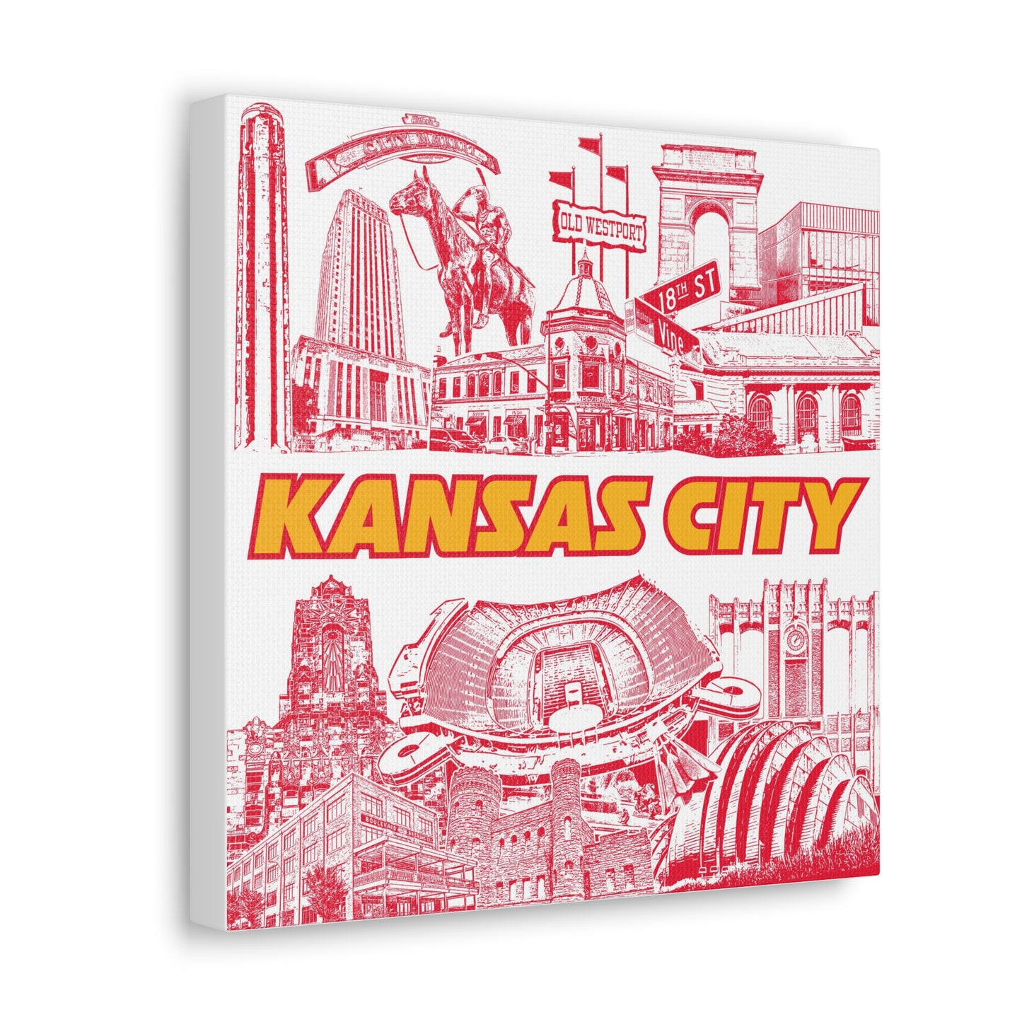 Kansas City Canvas Gallery Wraps made with finely textured