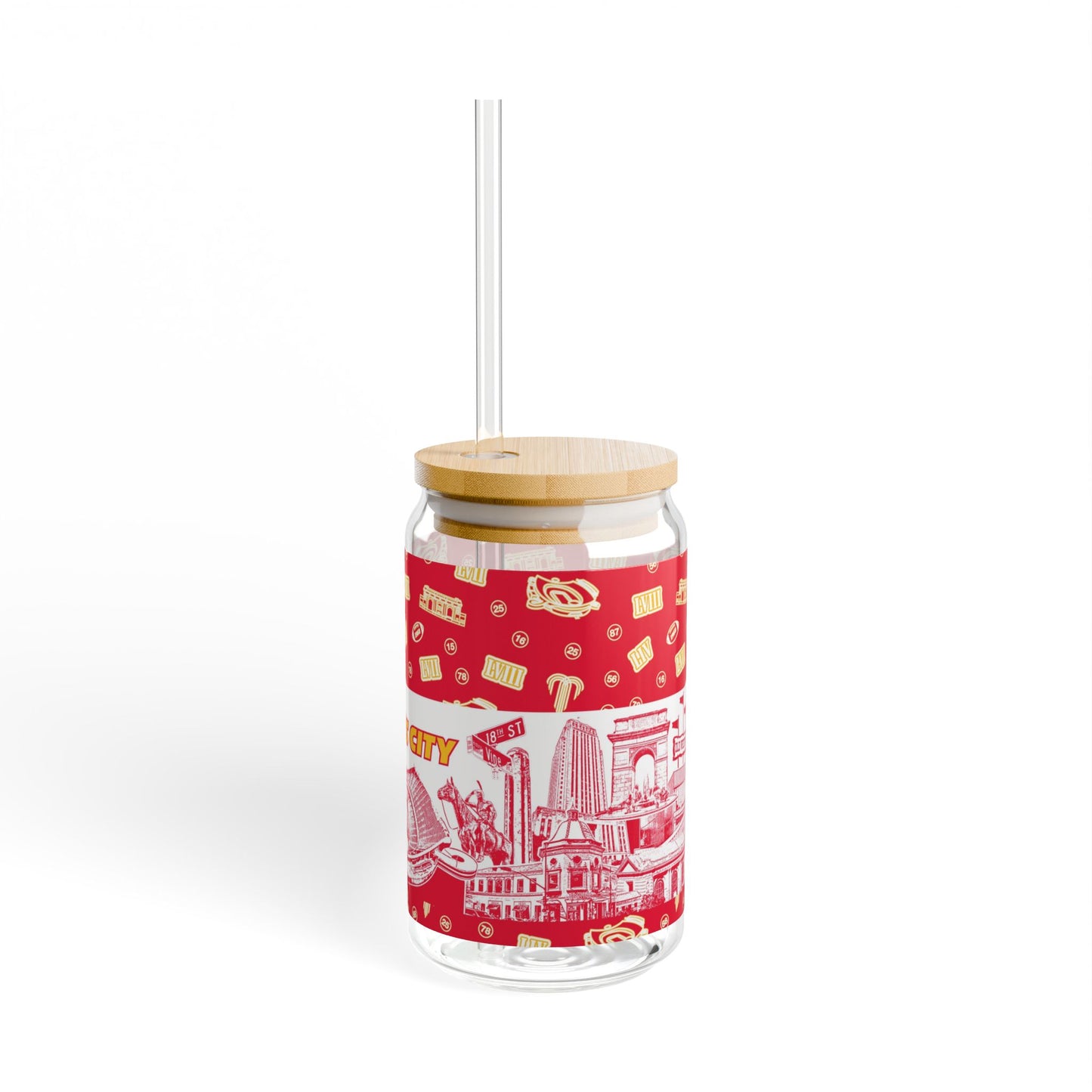 Stylish Kansas City Sipper Glass, 16oz