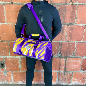 Man-Standing-With-Louisiana-Cooler-Duffle-Bag