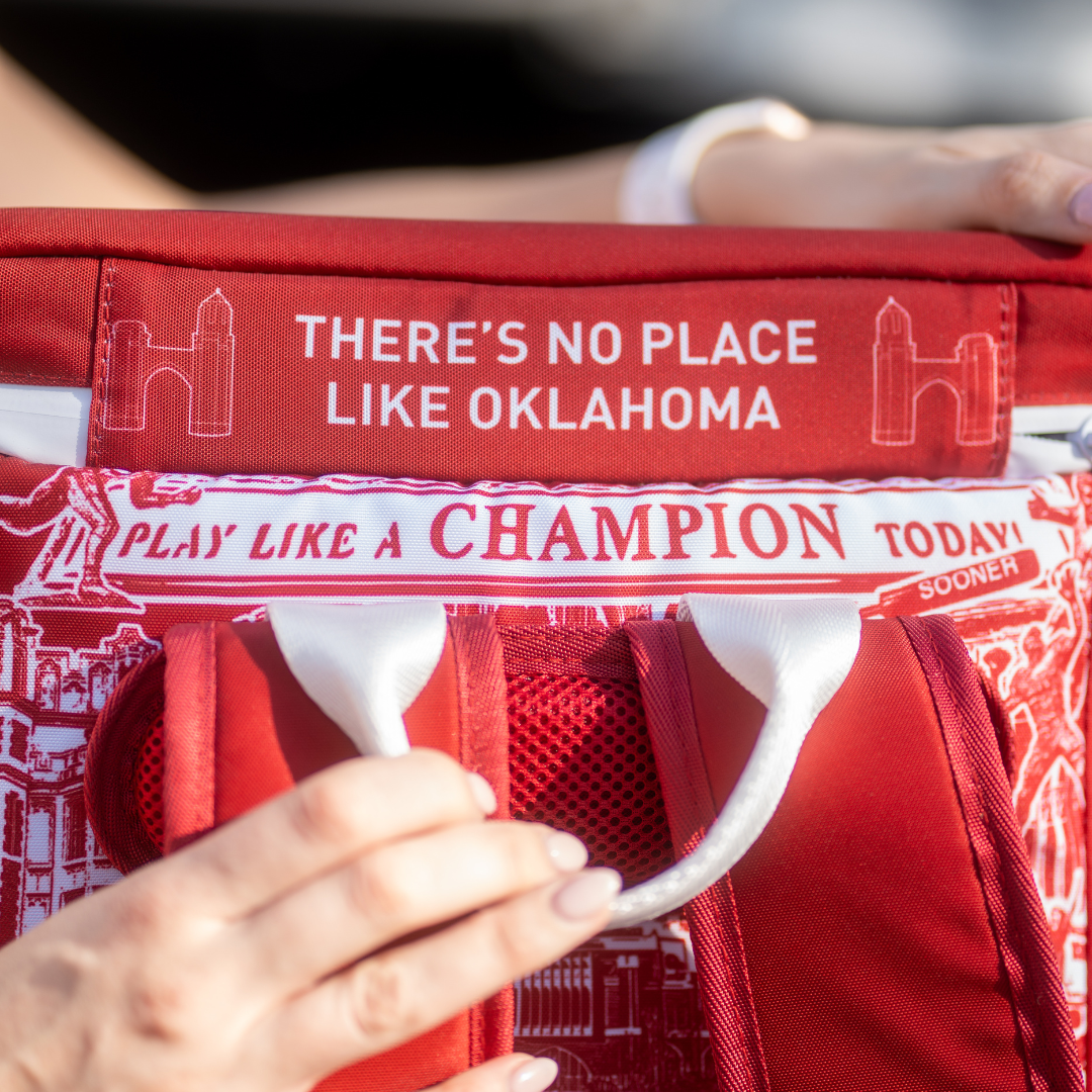 Magnetic Flap of University of Oklahoma Backpack Cooler
