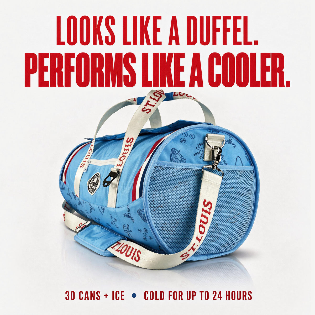 St Louis Baseball Duffel Cooler