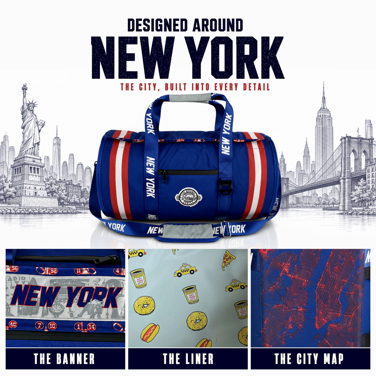 New York Duffel Cooler - Blue