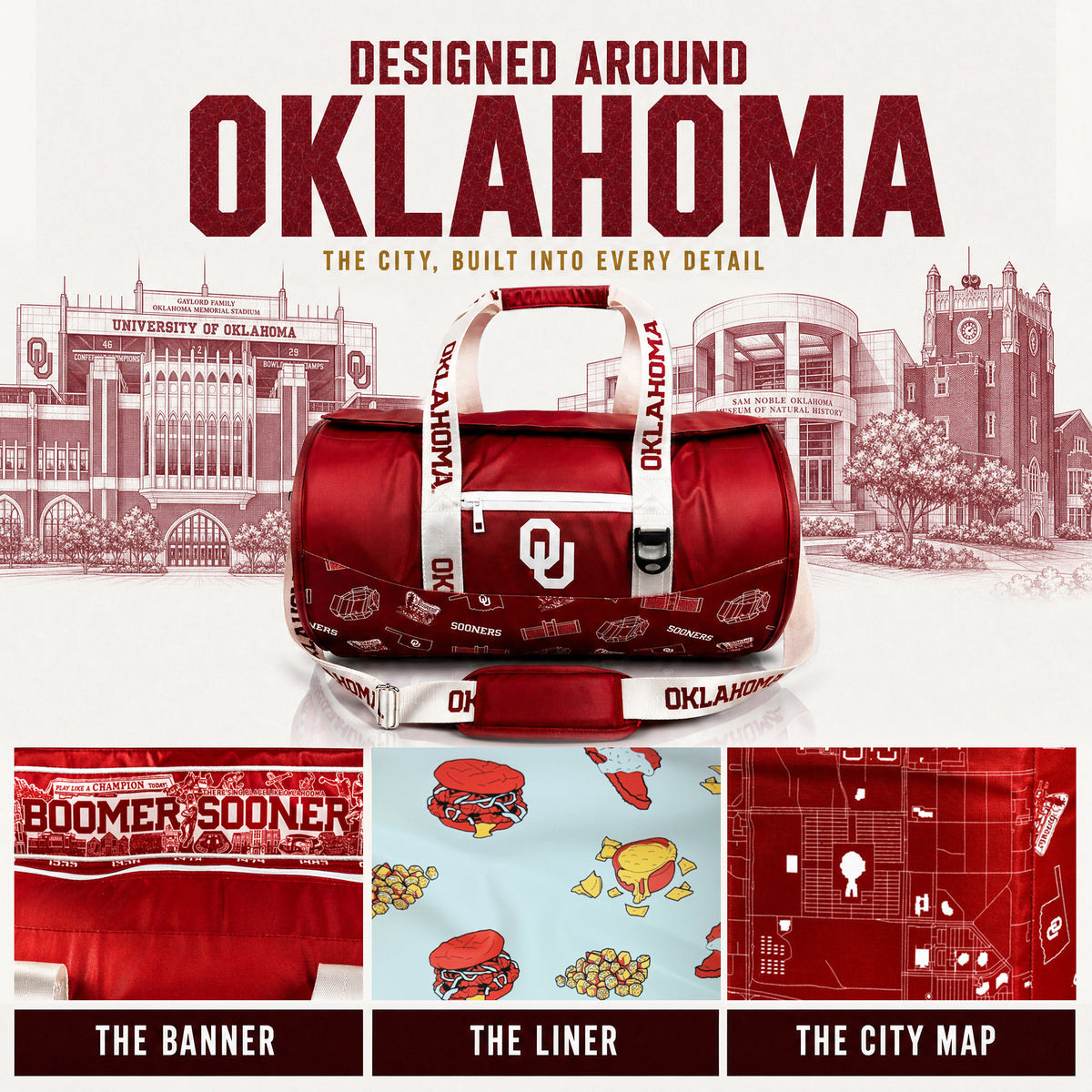 University of Oklahoma Duffel Cooler