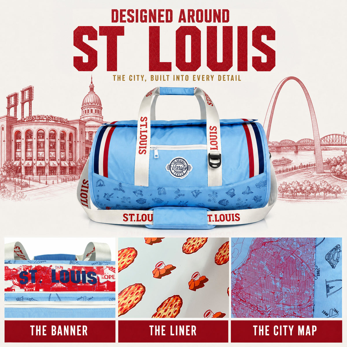St Louis Baseball Duffel Cooler