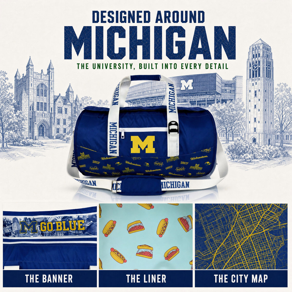 University of Michigan Duffel Cooler