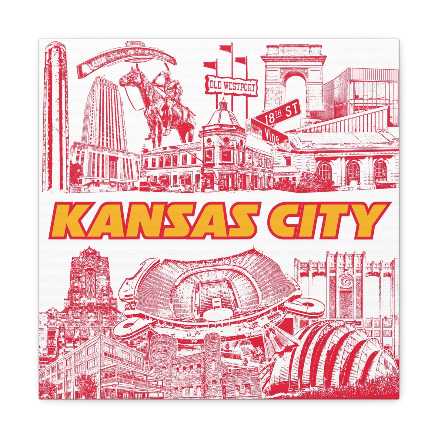 Kansas City Canvas Gallery Wraps