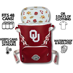 Features-of-University-of-Oklahoma-Backpack-Cooler
