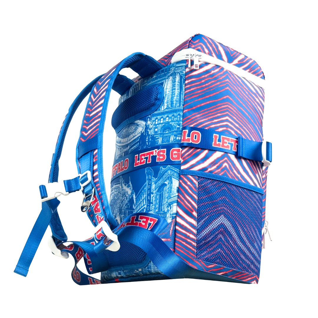 Buffalo Backpack Cooler - Patricia Allen Fund x Zubaz – The Buffalo Backpack Cooler - Patricia Allen Fund x Zubaz – The