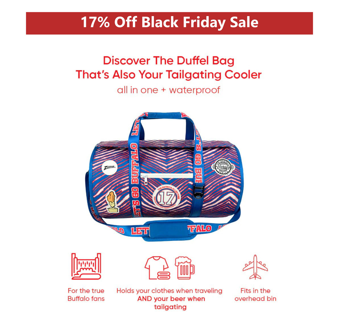 Buffalo Duffel Cooler - Patricia Allen Fund x Zubaz