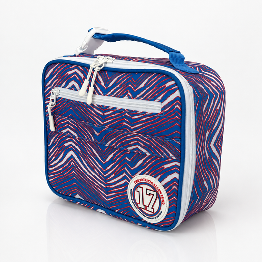 Buffalo insulated lunchbox cooler with Patricia Allen Fund patch