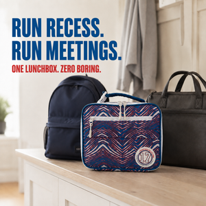 Buffalo-lunchbox-cooler-beside-a-school-backpack-and-adult-workbag