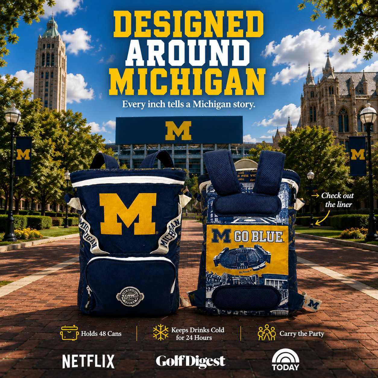 University of Michigan Backpack Cooler
