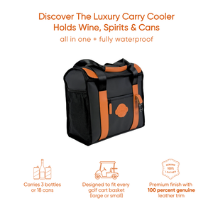 Black-and-orange-luxury-carry-cooler-with-text-highlighting-features-on-a-white-background
