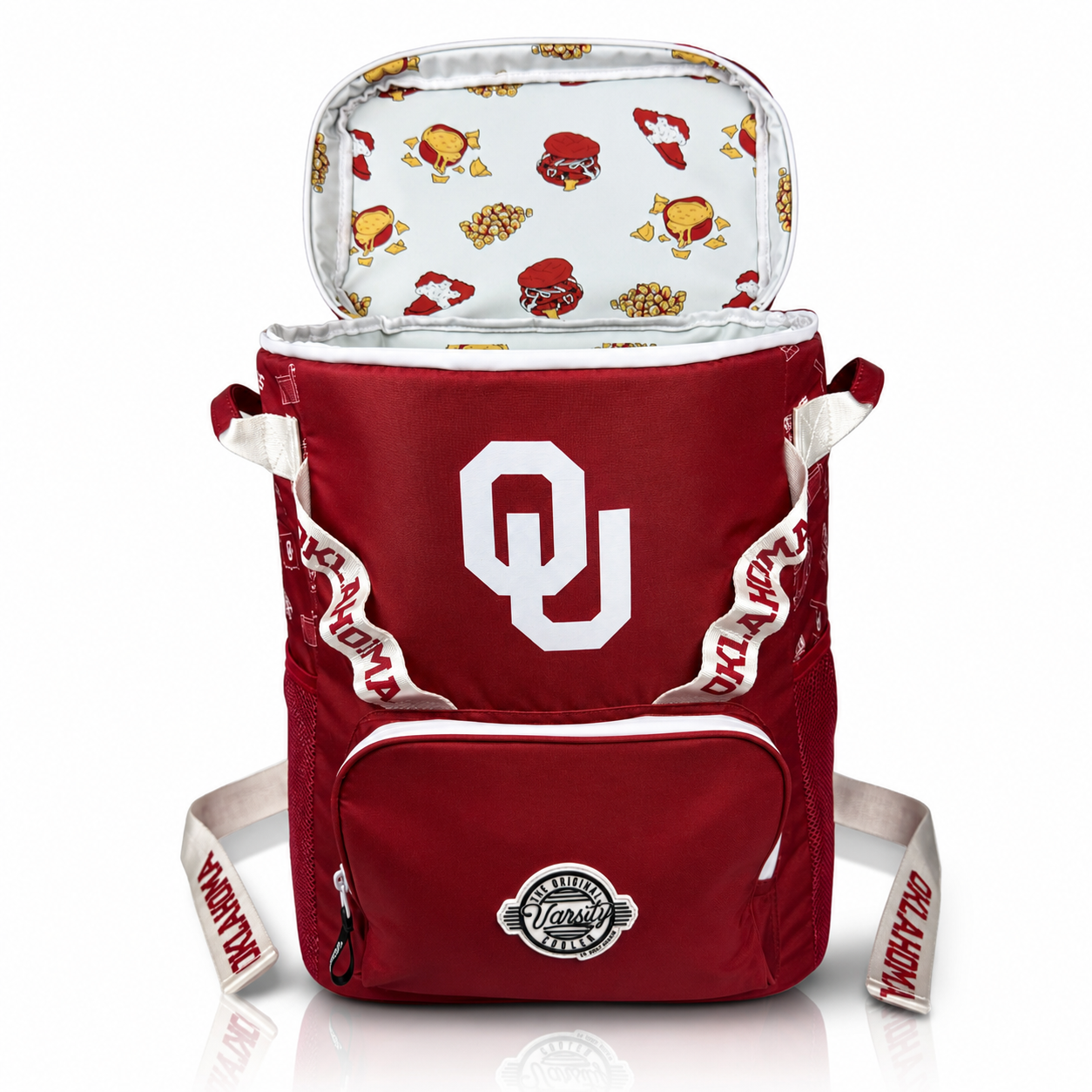 Oklahoma Backpack Cooler – Holds 48 Cans – The Varsity Cooler