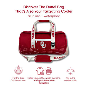 Oklahoma Duffel Cooler – 30 Can Insulated Travel Bag Oklahoma Duffel Cooler – 30 Can Insulated Travel Bag