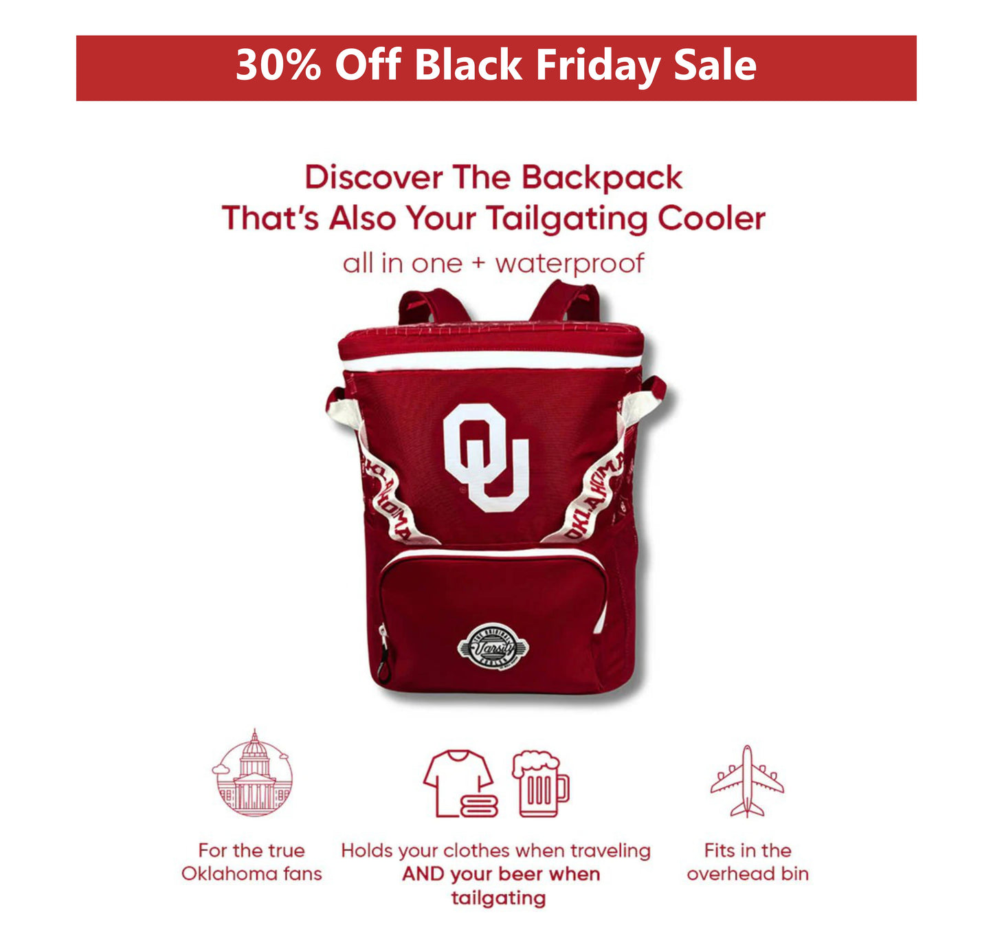 University of Oklahoma Backpack Cooler
