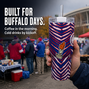 Buffalo-30-oz-insulated-tumbler-at-an-outdoor-tailgate