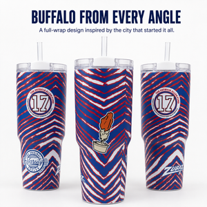 Front,-side-and-back-views-of-the-Buffalo-30-oz-insulated-tumbler-and-wraparound-artwork